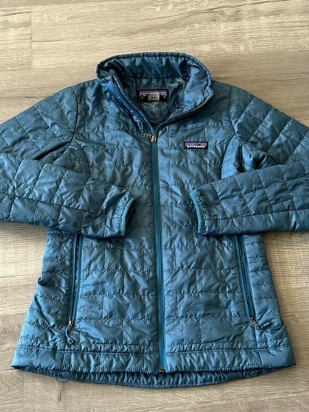 Patagonia Teal Blue Quilted Lightweight Puffer Jacket - Women's - Picture 2 of 4